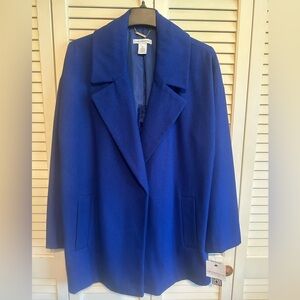 Liz Claiborne Exotic Blue Pea Coat